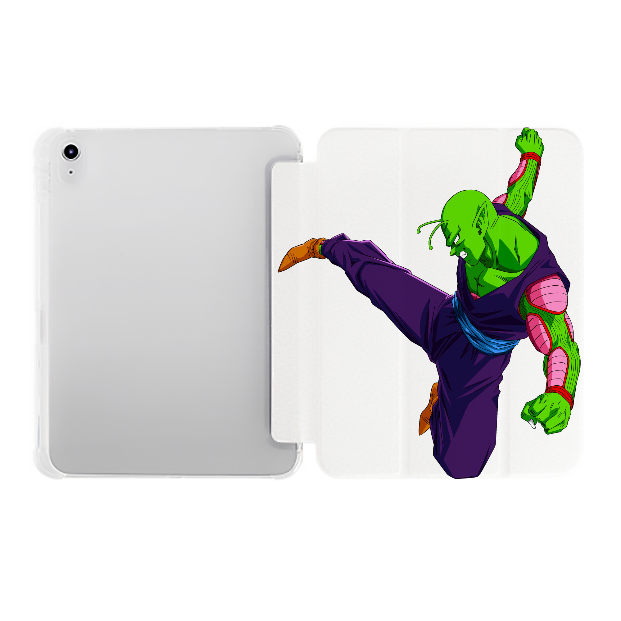 （画像用） ドラゴンボール ピッコロ DRAGON BALL Piccolo IPad ケース ペン収納付き 三つ折りスタンド PUレザー×シリコン 対応機種9.5/10.5/10.9インチ